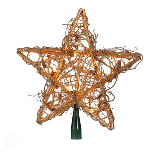 UL 20-Light Gold Rattan Star Treetop