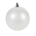 White Candy Apple Ball Ornament, 6"