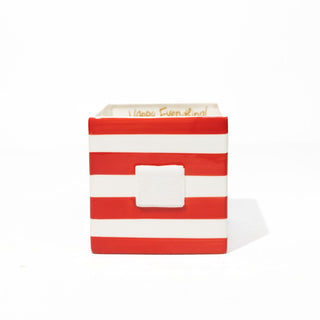 Mini Red Stripe Medium Nest Cube by Happy Everything!