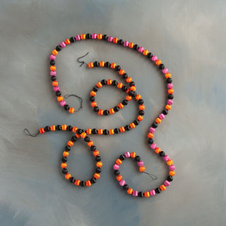 Halloween Silk Ball Garland by Glitterville, Small