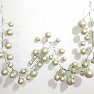 Platinum Ball Garland, 10'