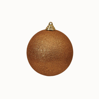Copper Glitter Ball Ornament, 6"