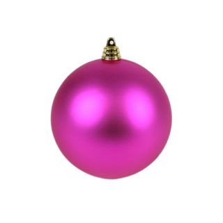 Fuchsia Matte Ball Ornament, 4"