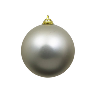 Platinum Matte Ball Ornament, 4"