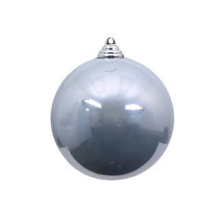 Silver Candy Apple Ball Ornament, 4"