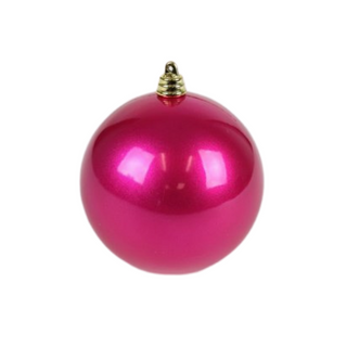 Fuchsia Candy Apple Ball Ornament, 8"
