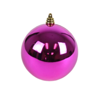 Fuchsia Shiny Ball Ornament, 6"