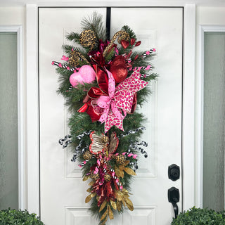 Pink with Black and White 2-Sided Frizzy Curly Pick