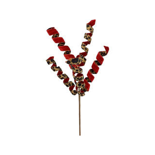 Red and Leopard Frizzy Curly Pick