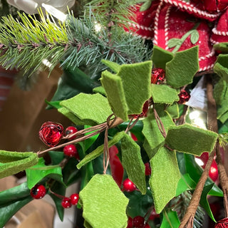 Felt Holly Berry Spray