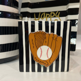 Black Stripe Medium Nesting Cube by Happy Everything!