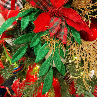 Holiday Green Bay Leaf Glitter Spray