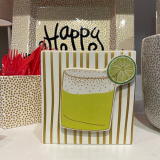 Gold Mini Stripe Medium Nesting Cube by Happy Everything!