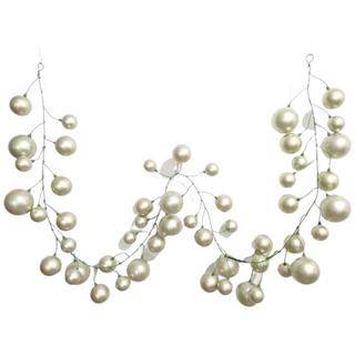 Platinum Ball Garland, 10'
