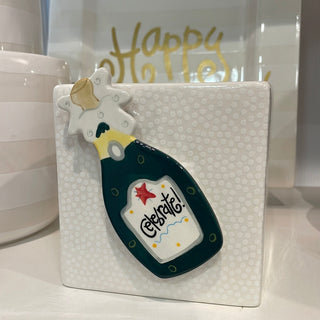 White Mini Dot Medium Nesting Cube by Happy Everything!