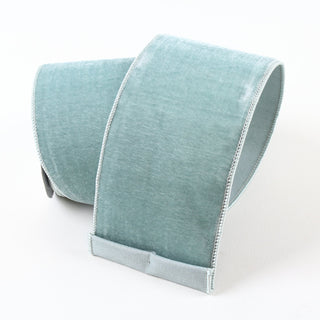 Steel Blue Velvet Ribbon, 4" X 10YD